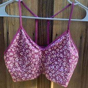 Anthropologie Purple Floral Bralette NWOT